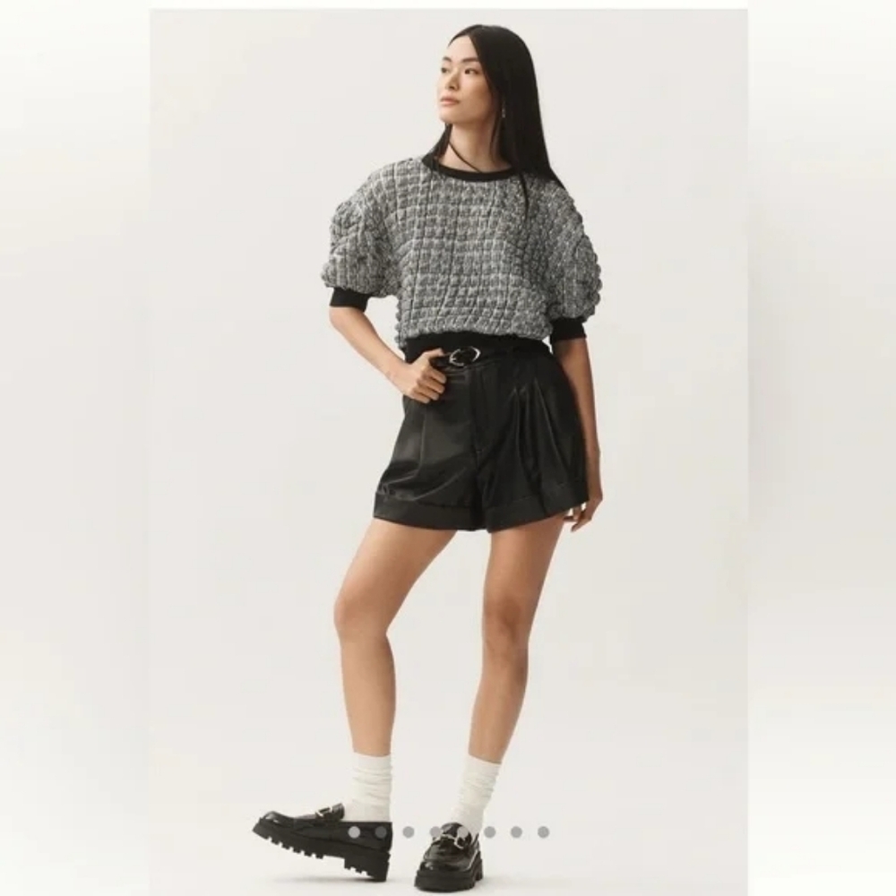 Maeve By Anthropologie Puff Sleeve Bubble Crop